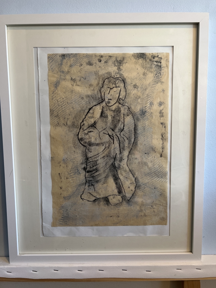 Asian Monk Monoprint 