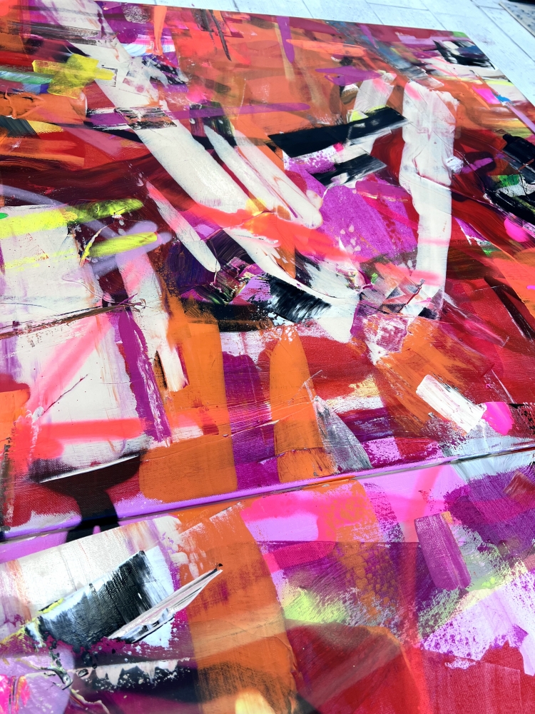 Take the risk or lose the chance - XXL abstract paintings 