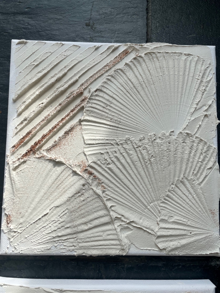 Sand on Cream Minis | Textured art work