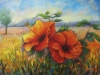 Hibiscus Flowers in a Landscape