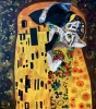 Cats kiss and Gustav Klimt