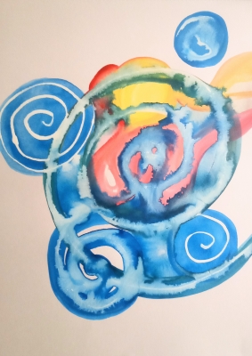 Blue spiral 