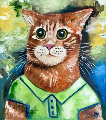 Pensive Cat Maksik 