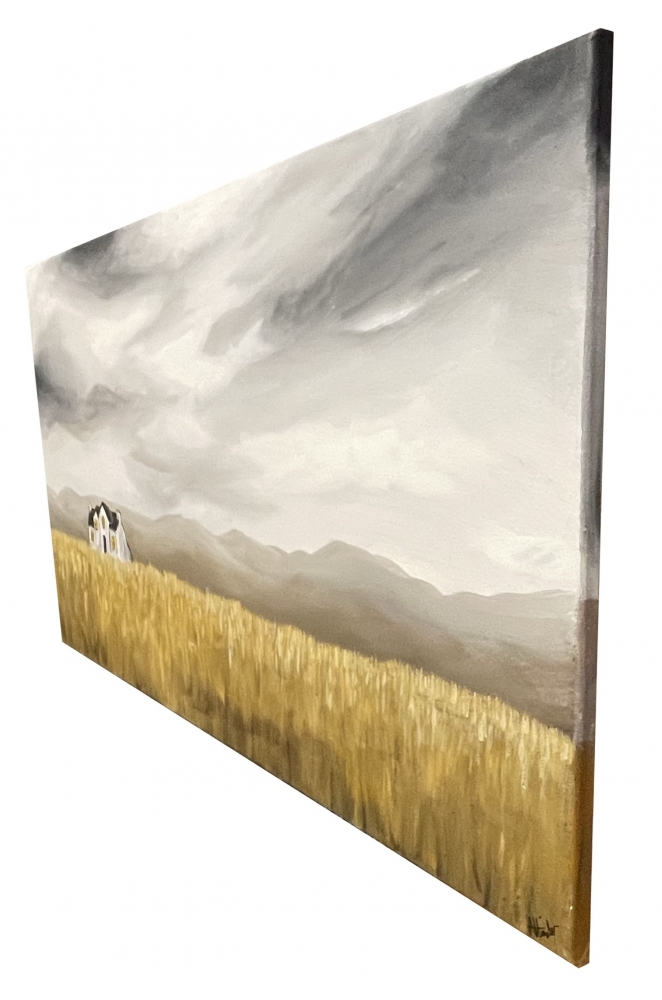 Cloudy Sky And Golden Fields