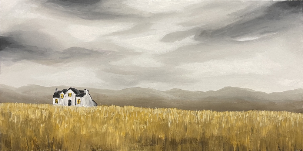 Cloudy Sky And Golden Fields