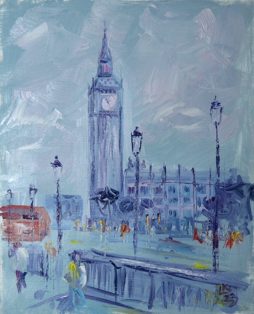 Timeless Majesty: Big Ben Urban Symphony. London painting