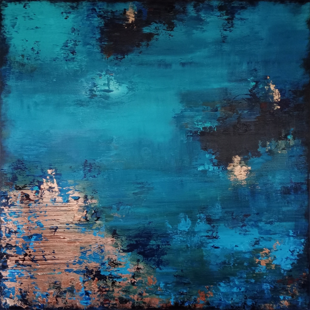 Awakening Of The Ocean XL Textured Abstract Painting