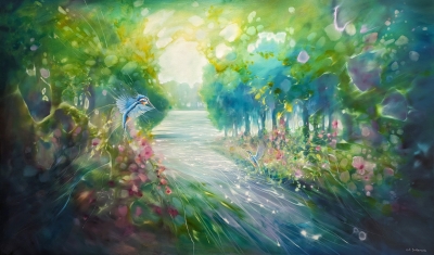 The Kingfishers Eden, a riverscape with kingfishers