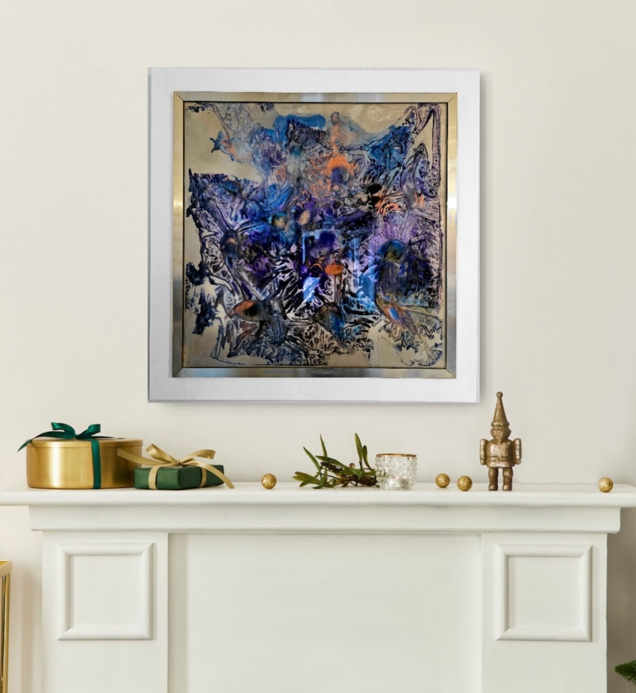 Regal Reverie(acrylic glass original painting)