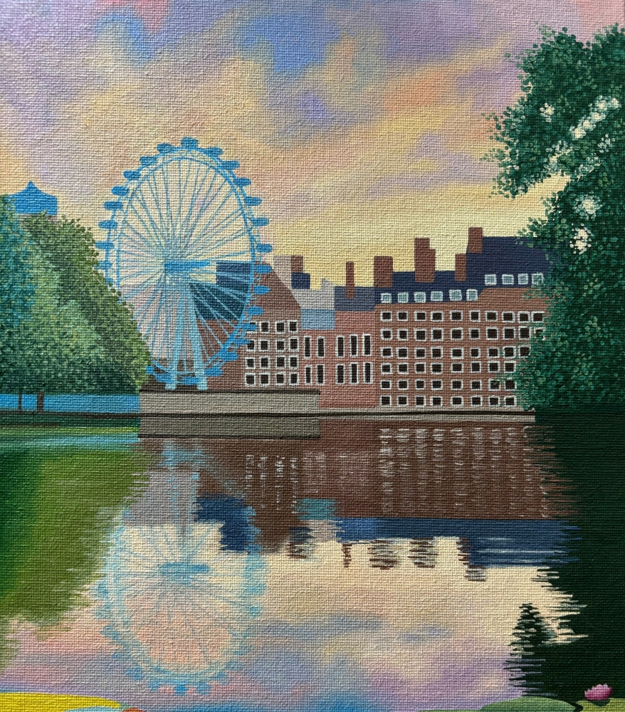 London Eye With Lilies