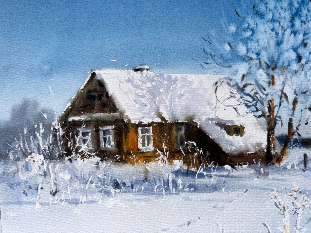 Winter morning. Village #4