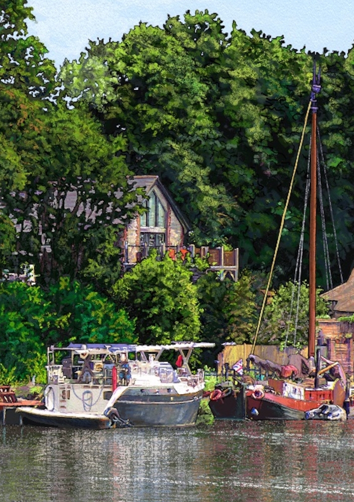 The Malta Inn from Allington Lock Kent