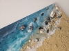 Large 3D Original Resin Artwork Realistic Ocean Beach Painting on Canvas 