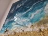 Large 3D Original Resin Artwork Realistic Ocean Beach Painting on Canvas 