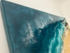 Large 3D Original Resin Artwork Realistic Ocean Beach Painting on Canvas 