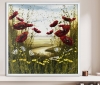 River Poppies with daisies oil painting