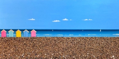Beach huts on the rocks