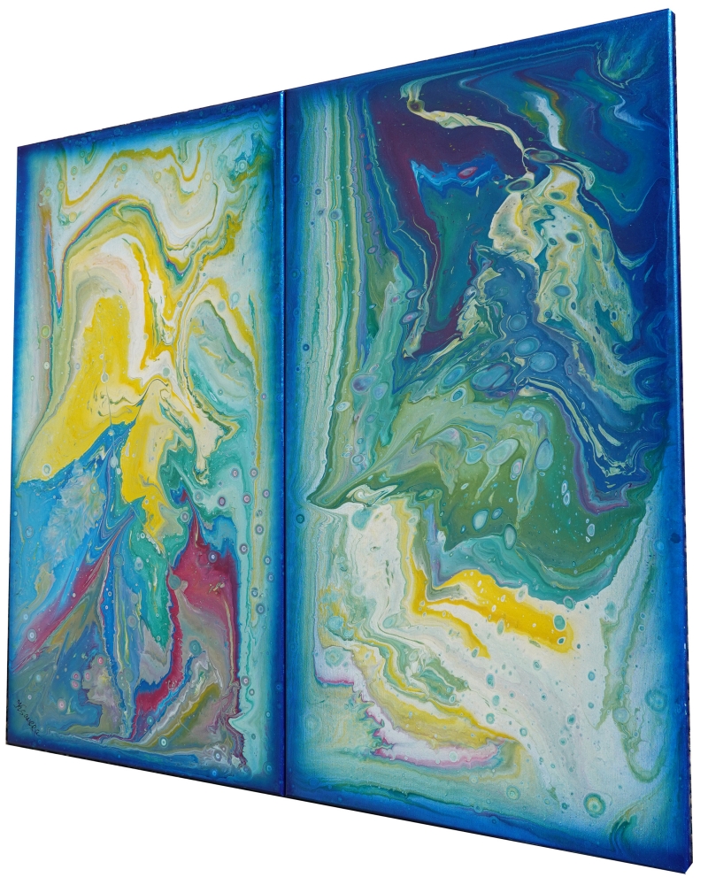 Fluid Abstract paintings A1068