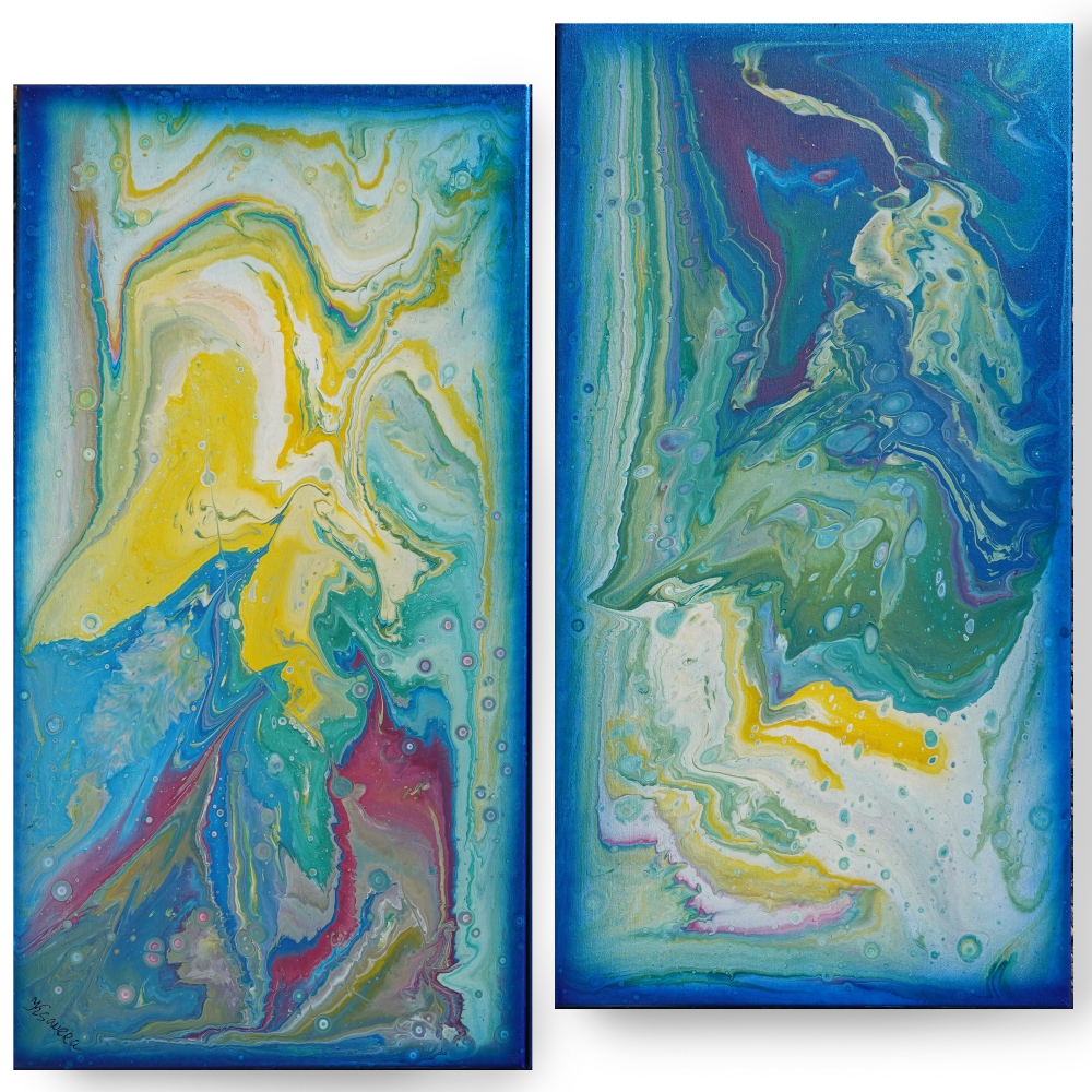 Fluid Abstract paintings A1068