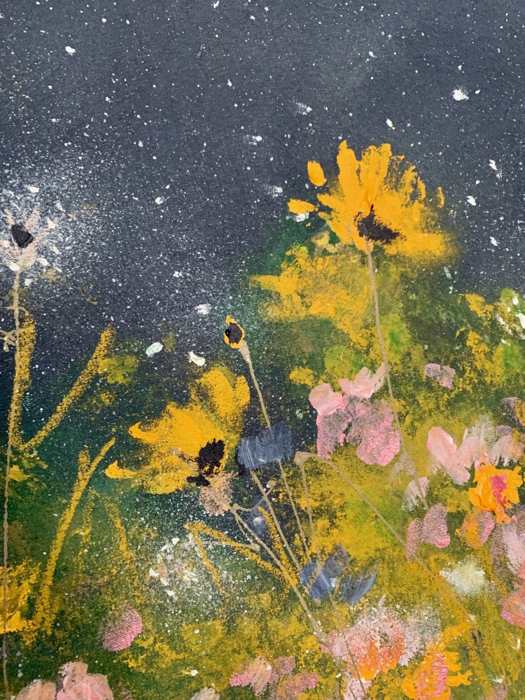 Midnight Garden Blossoms & Dandelions