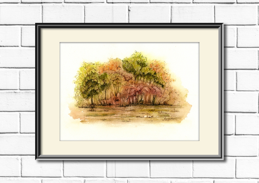 Autumn Woodland Landscape