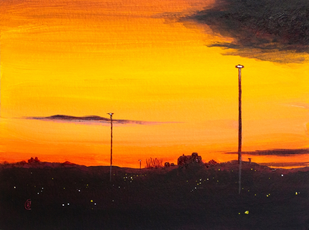 \"Stillness\" a scenery painting of sunset