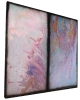 Fluid Abstract paintings A1166 - long diptych