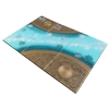 Textured turquoise gold Abstract paintings A973