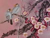 Japanese sakura J320 - silver pink triptych