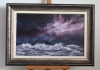 \"Seascape with Scarlet, Prussian Blue and White\"