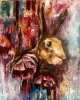 Magenta Meadows: A Hare's Hideaway - original oil