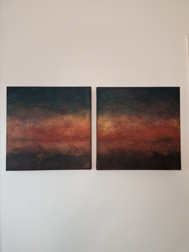 Rising Mist #2 Diptych 