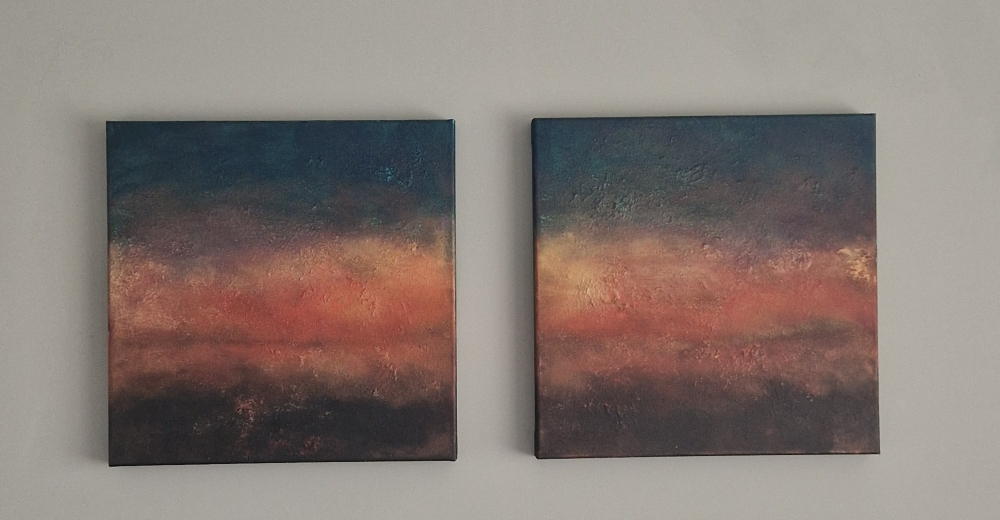 Rising Mist #2 Diptych 