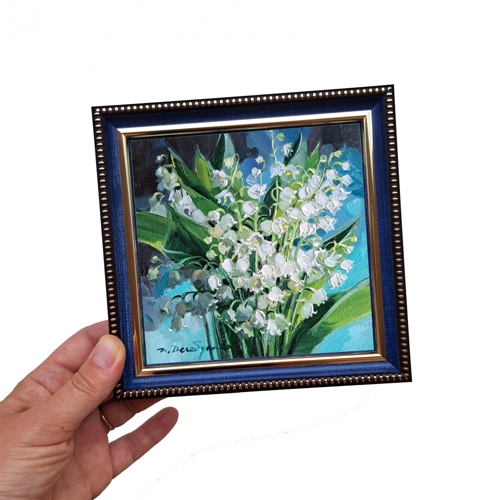 Lily of the valley flowers painting