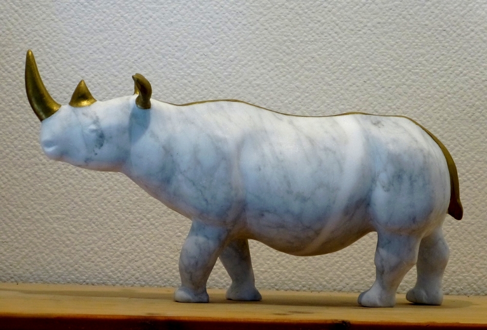 Carrara Marble Wild Animal - Rhinoceros 2