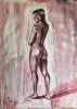 Woman Standing Back Naked