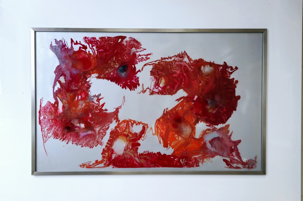 Dancing Dragons. XL acrylic glass totally unique original