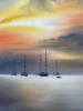 Yachts at sunset #12