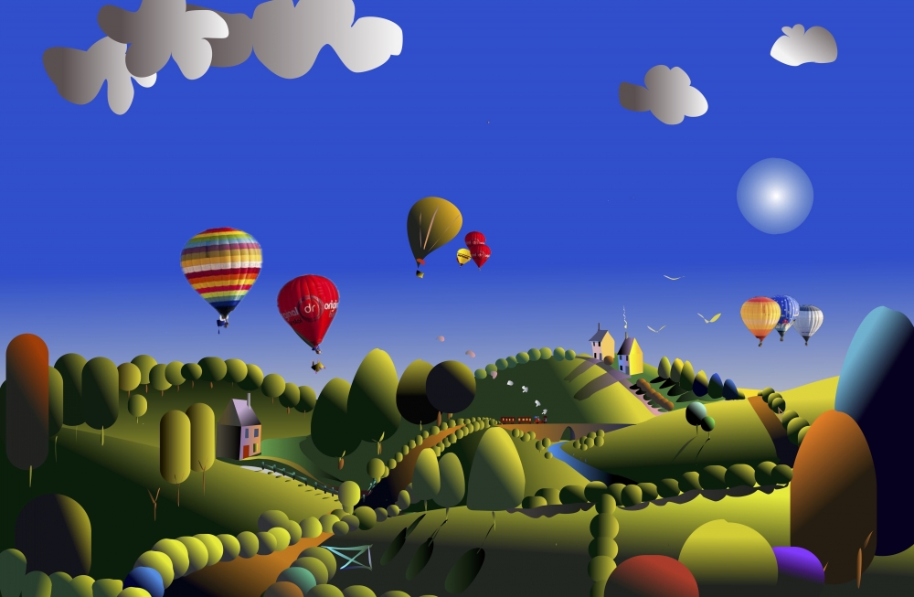 Balloons Over Cottages