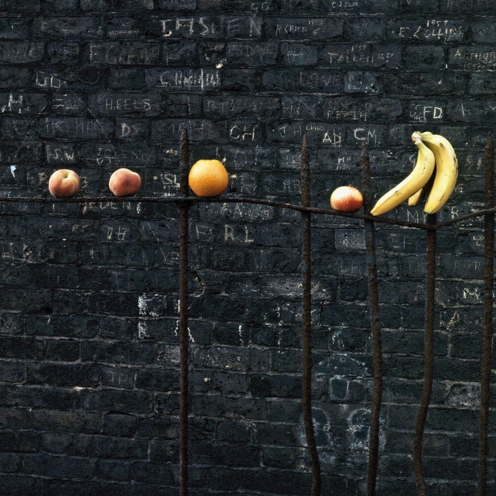 FRUIT, RAILING, GRAFFITI