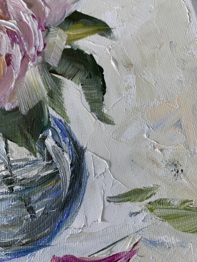 Peony flower in a vase. still life.