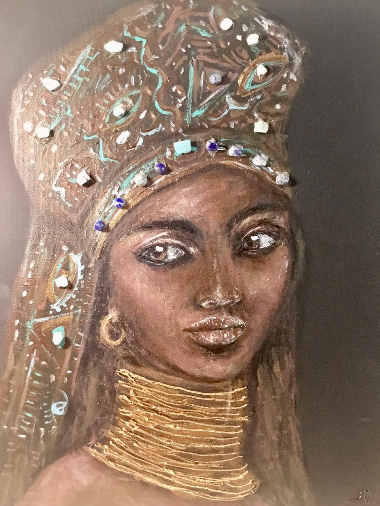 African woman in a headscarf