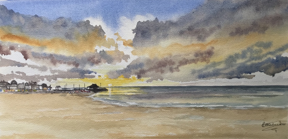 A stormy dawn at Broadstairs in Kent