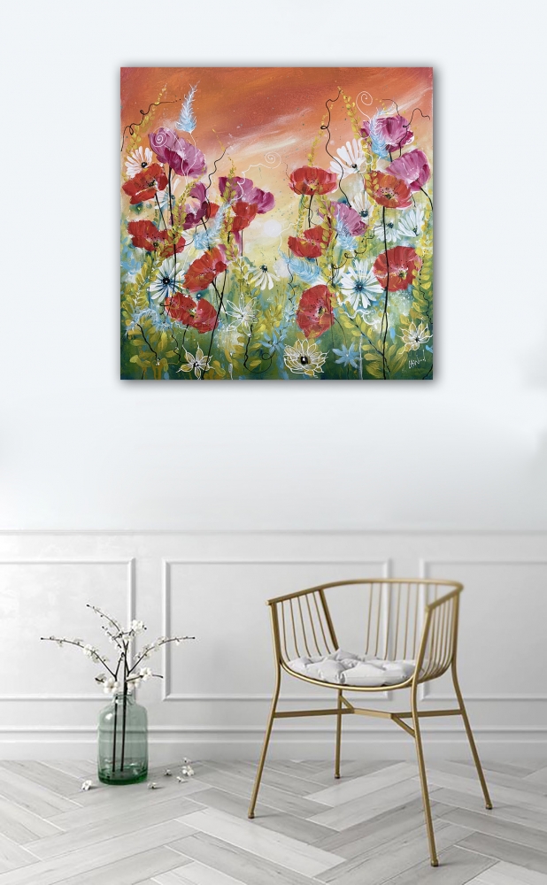 Poppy Floral Meadow I