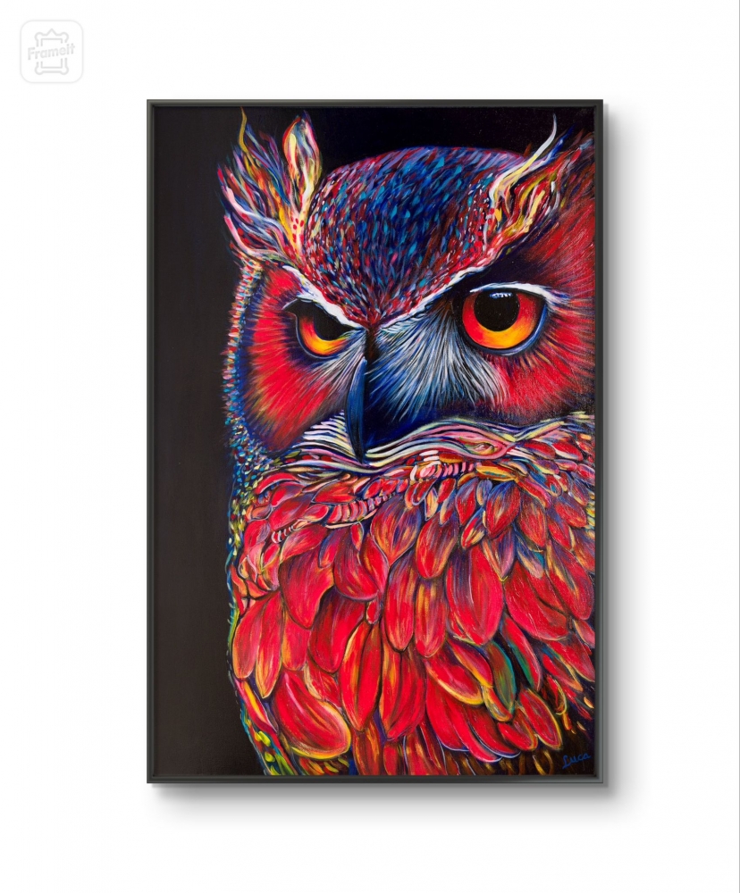 Scarlet Guardian Owl