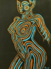 Painted Body Orange and Blue 1