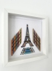 Eiffel Tower France Glass Art Framed