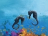 Two Long snout Seahorses in the Reef