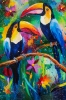 Happy toucans