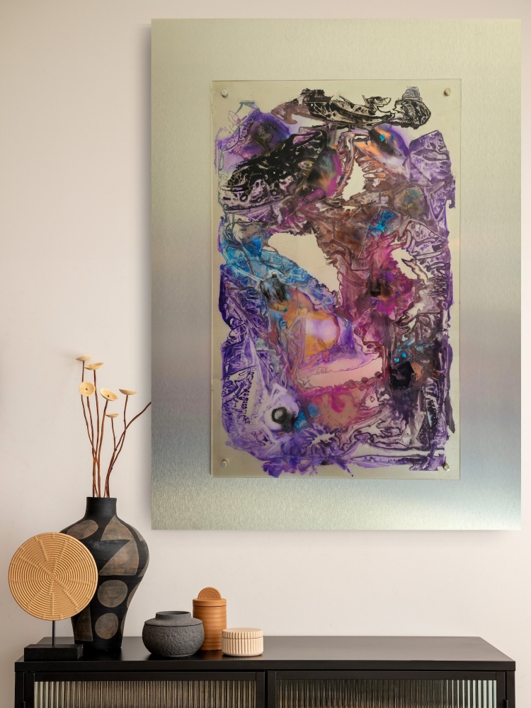 Love Birds (large acrylic glass painting)>